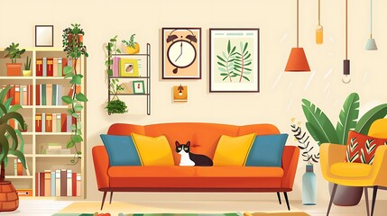 Modern Luxury Home Interior Bedroom Design with Mockup Frame , Wall Poster (3d Render)