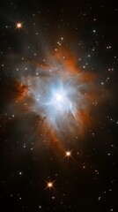 Cosmic Nebula Explosion in Deep Space.