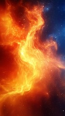 Cosmic Nebulae - Fiery Dance in Deep Space.