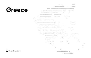 Fototapeta premium Dotted Map of Greece