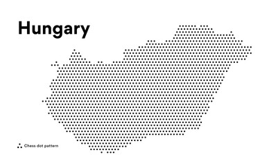Fototapeta premium Dotted Map of Hungary