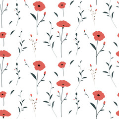 Pattern with bright Floral Botany pattern.