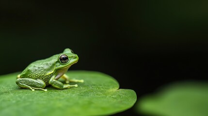 Obraz premium Tiny Frog on a Leaf