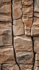 Fototapeta premium Textured stone wallpaper featuring vertical cracks and natural patterns