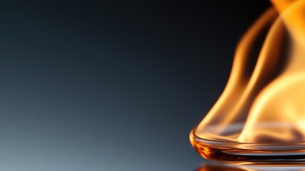 Burning liquid in a glass dish