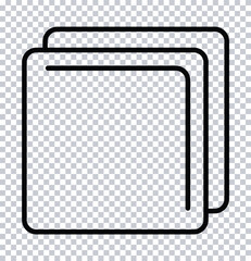 Stacked Layers Icon – Minimalist Overlapping Squares Vector Graphic

