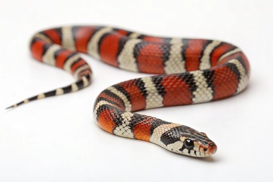 andean milk snake isolated on white background - Powered by Adobe