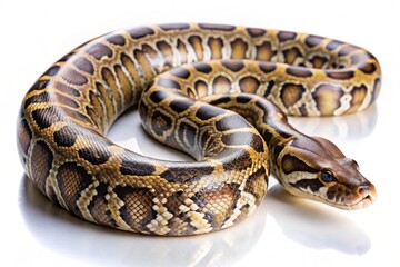 Fototapeta premium african rock python isolated on white background