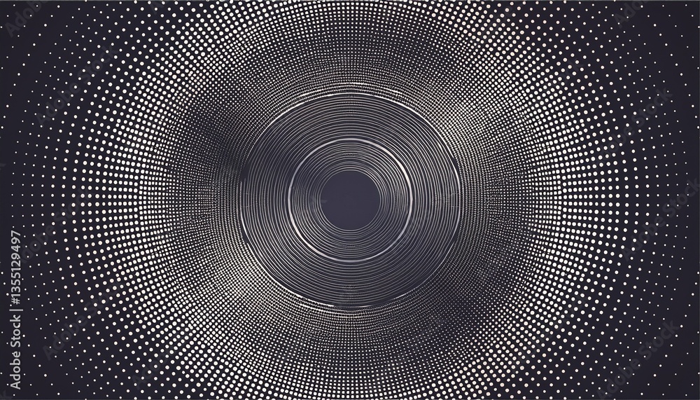 Poster modern abstract background. halftone dots in circle form. generated image