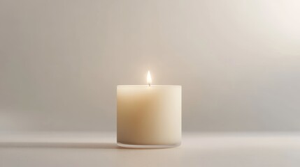 Isolated Candle Mockup on White Background with Text for Customization