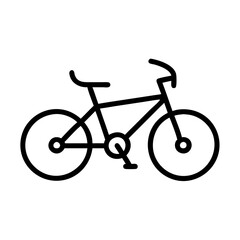 Fototapeta premium Bicycle icon in black outline style