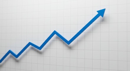 Upward Trend: Sleek Financial Growth Graph - Financial success, market growth, investment gains, upward trajectory, economic prosperity