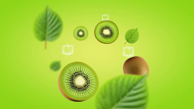 Fresh Kiwi Pop-Up Animation for Beverage Ads