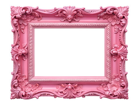 pink frame isolated on white
