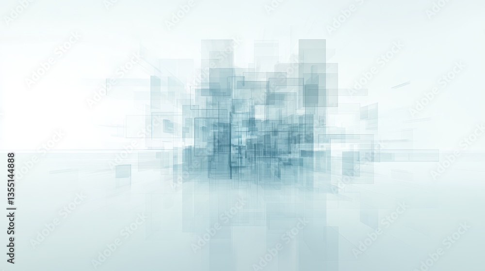 Poster modern abstract white and blue background design with geometric square pattern ideal for websites, p