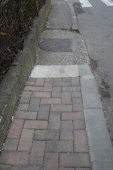 Obraz premium Degraded public road accession way
