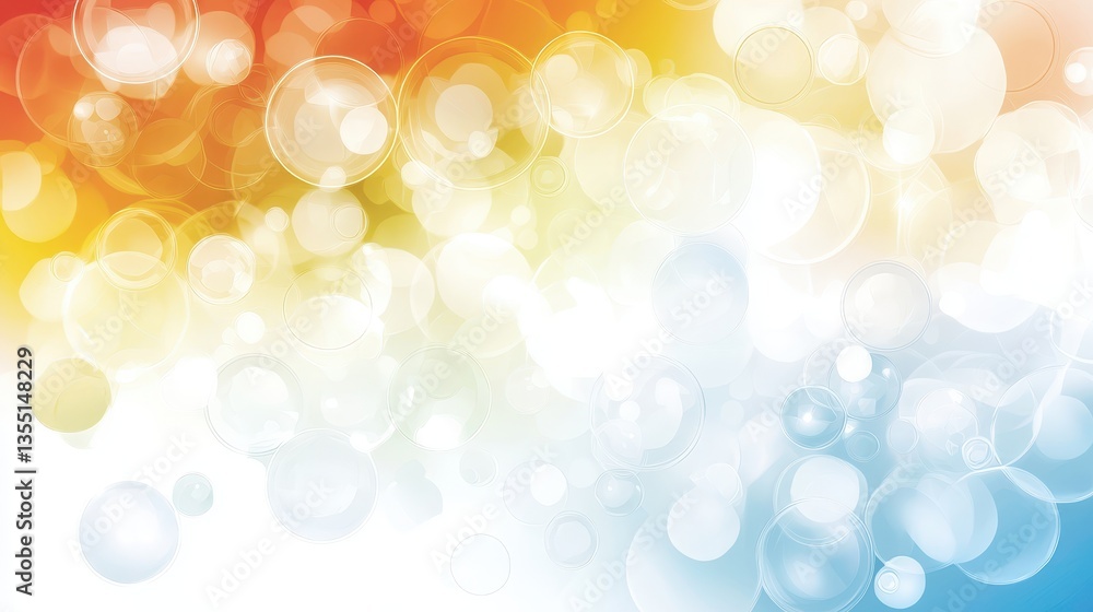 Poster abstract background with colorful overlapping circles modern illustration for digital design