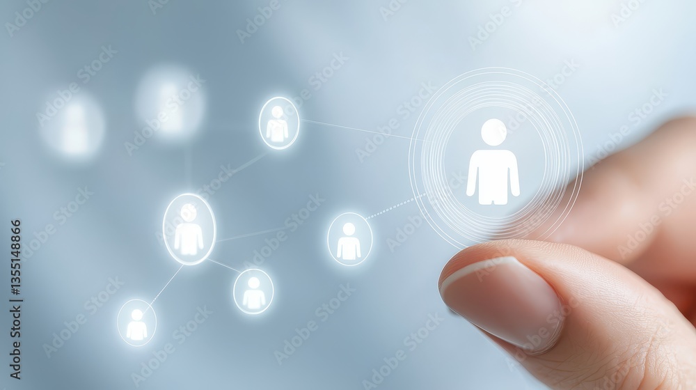 Poster biometric fingerprint scan, secure digital access control through touch identification technology