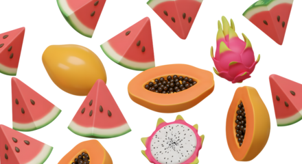 Tropical Fruit Smiley Bowl