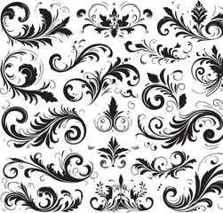Elegant Baroque Floral Ornament | Vintage Flourish Vector Design