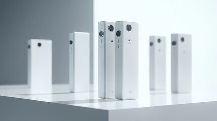 Modern minimalist camera design for photography.