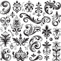 Elegant Baroque Floral Ornament | Vintage Flourish Vector Design