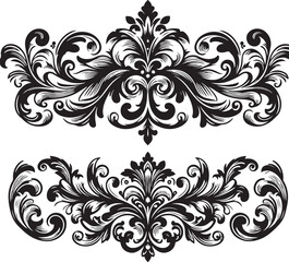 Elegant Baroque Floral Ornament | Vintage Flourish Vector Design