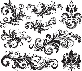 Elegant Baroque Floral Ornament | Vintage Flourish Vector Design