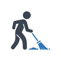 Worker Sweeping Ground icon