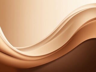 Abstract Beige & Brown Waves Wallpaper