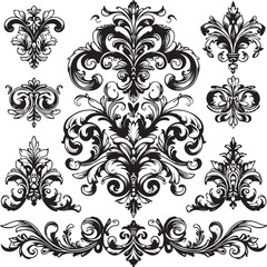Elegant Baroque Floral Ornament | Vintage Flourish Vector Design