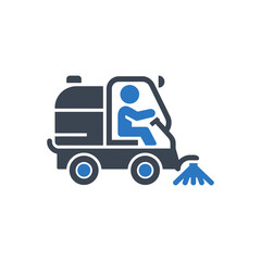 Sweeper with Water Tank Icon