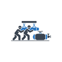 Heavy Lifting Workers Icon