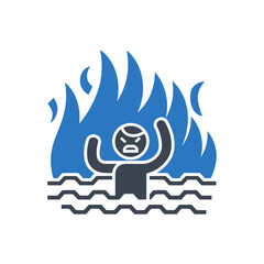 Angry Drowning Icon