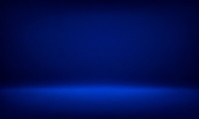 Fototapeta premium Smooth dark blue background with a black vignette effect, creating a sleek and professional studio backdrop. Ideal for business, presentations, and modern design projects.