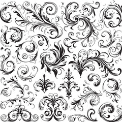 Elegant Baroque Floral Ornament | Vintage Flourish Vector Design