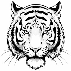 Fototapeta premium tiger head vector