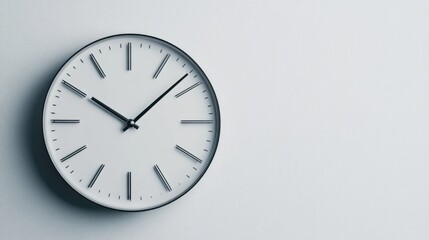Fototapeta premium Wall clock on light gray background