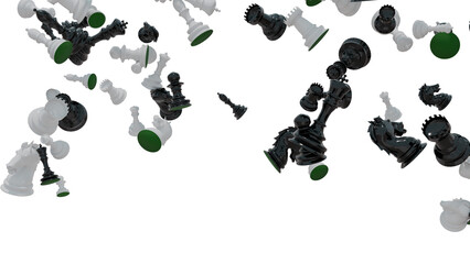 Chess piece on transparent background