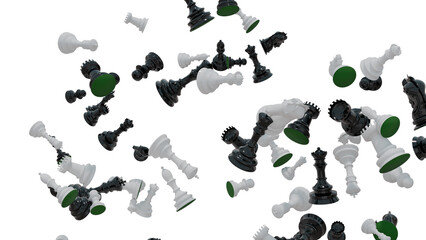 Chess piece on transparent background