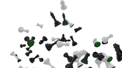 Chess piece on transparent background