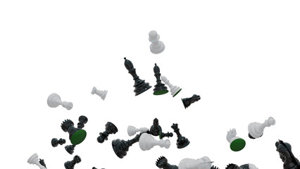 Chess piece on transparent background