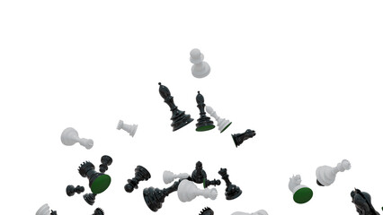 Chess piece on transparent background