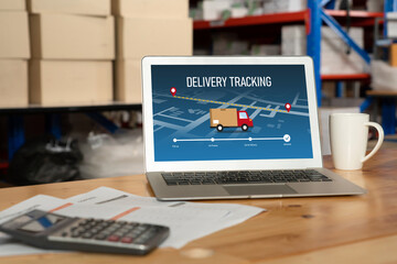 Delivery tracking system for e-commerce and modish online business to timely goods transportation...