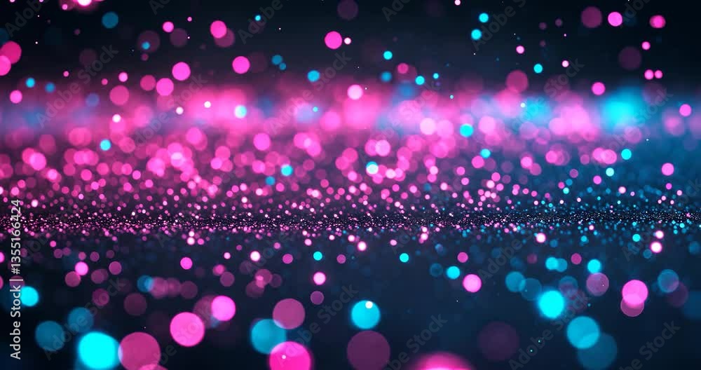Poster Abstract shimmering backdrop in neon illumination.