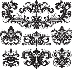Elegant Baroque Floral Ornament | Vintage Flourish Vector Design