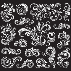 Elegant Baroque Floral Ornament | Vintage Flourish Vector Design