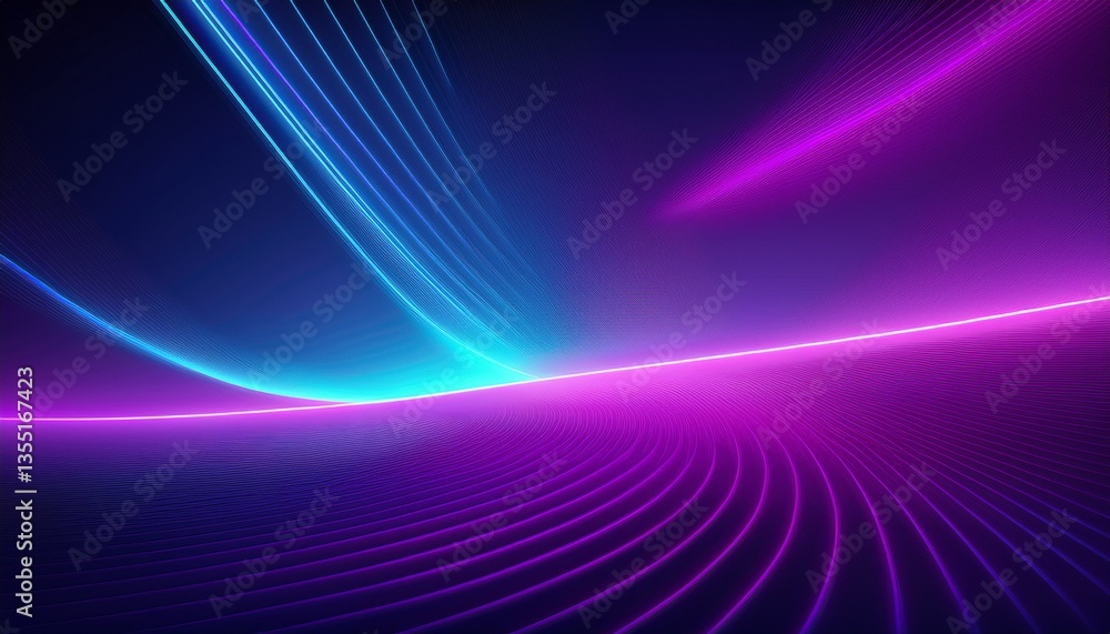 Poster abstract gradient background. ultraviolet glow on a dark abstract background. empty wallpaper templa