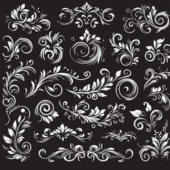 Elegant Baroque Floral Ornament | Vintage Flourish Vector Design