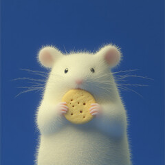 toy mouse on blue background